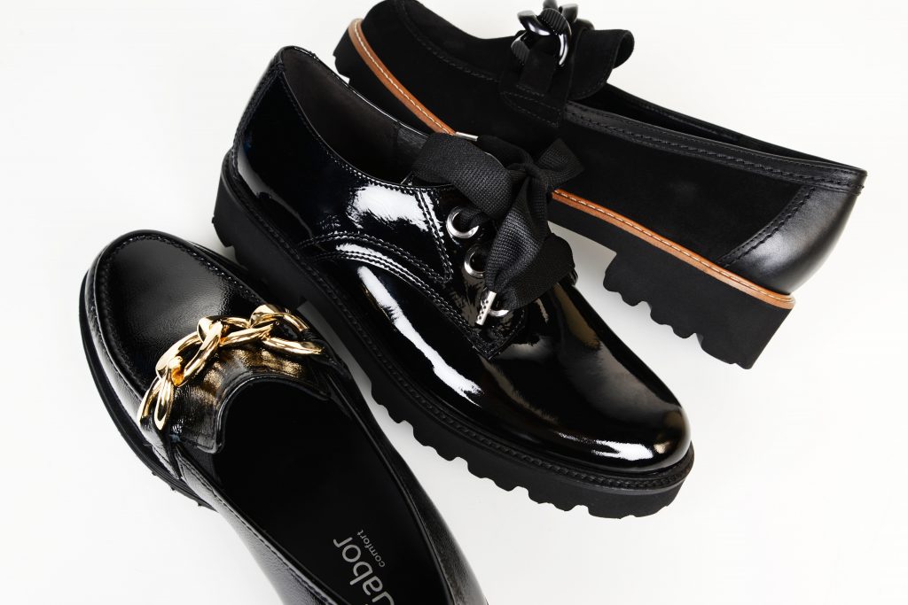 A range of black Gabor shoes