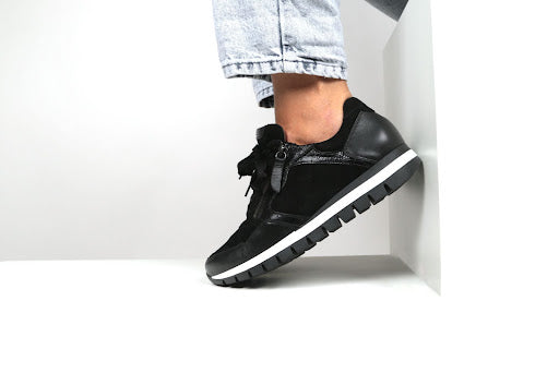 Black and white trainers
