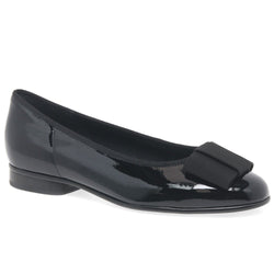 Assist Womens Bow Trim Ballerina Flats