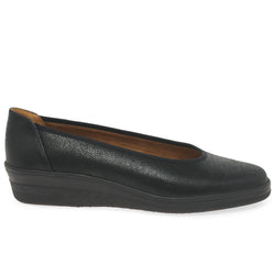 Piquet Womens Wide Fit Ballerina Pumps