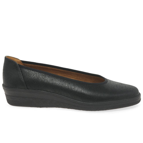 Piquet Womens Wide Fit Ballerina Pumps