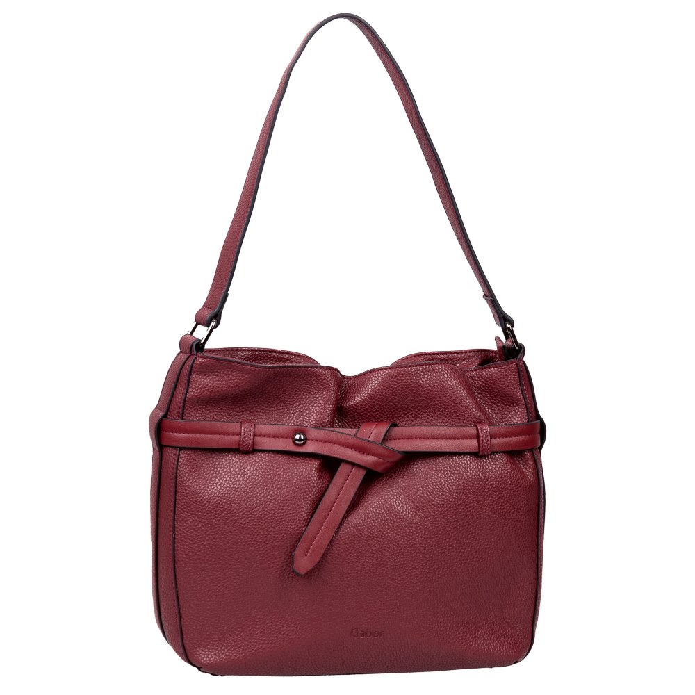 Gabor Latissa Damen Hobo Bag – Mittelgroße Schultertasche In Schwarz, Aus Genarbtem Lederimitat, Elegant & Praktisch